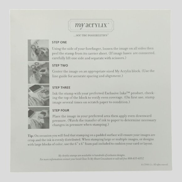 Close To My Heart My Acrylix Stamp Set Princess D1115 Frog Crown Castle Heart - Picture 4 of 4